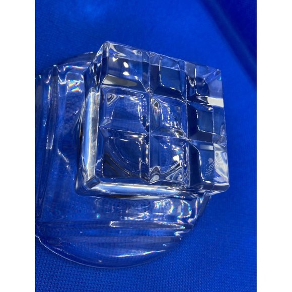 Waterford Crystal Eclipse Votive Round Lead Crystal Candle Holder Geometric with - Picture 9 of 10